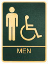 Picture of Bronze ADA Plaque - Mens Wheelchair Accessible Restroom