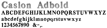 Caslon Adbold