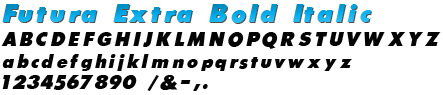 Futura Extra Bold Italic