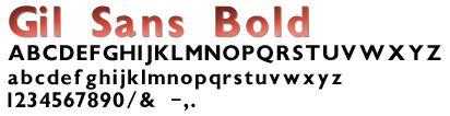 Gil Sans Bold