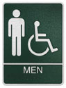 Picture of Aluminum ADA Plaque - Mens Wheelchair Accessible Restroom