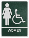 Picture of Aluminum ADA Plaque - Womens Wheelchair Accessible Restroom