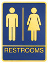 Picture of Brass ADA Plaque - Men and Womens Restroom