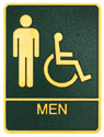 Picture of Brass ADA Plaque - Mens Wheelchair Accessible Restroom