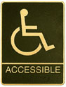 Picture of Brass ADA Plaque - Wheelchair Accessible