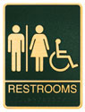 Picture of Bronze ADA Plaque - Men and Womens Wheelchair Accessible Restroom