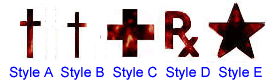 Picture of Rustic Hot Rolled Steel Symbols - Crosses / Stars / Rx
