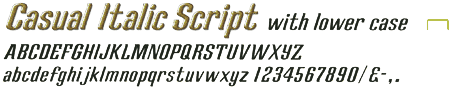 Casual Italic Script