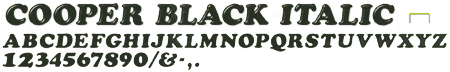 Cooper Black Italic