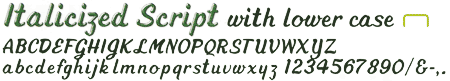 Italicized Script
